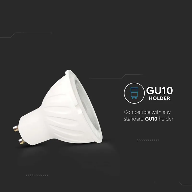 Bec Spot LED GU10 6W 3000K Alb Cald, Cip Samsung