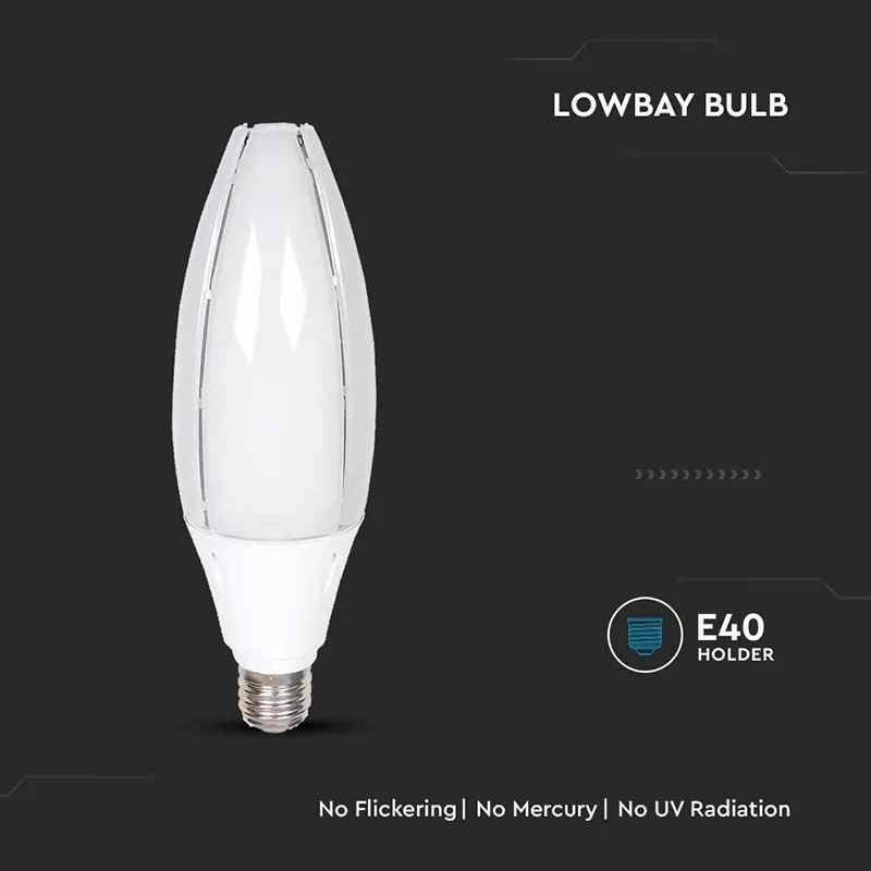Bec LED E40 60W 6500K Alb Rece, Cip Samsung