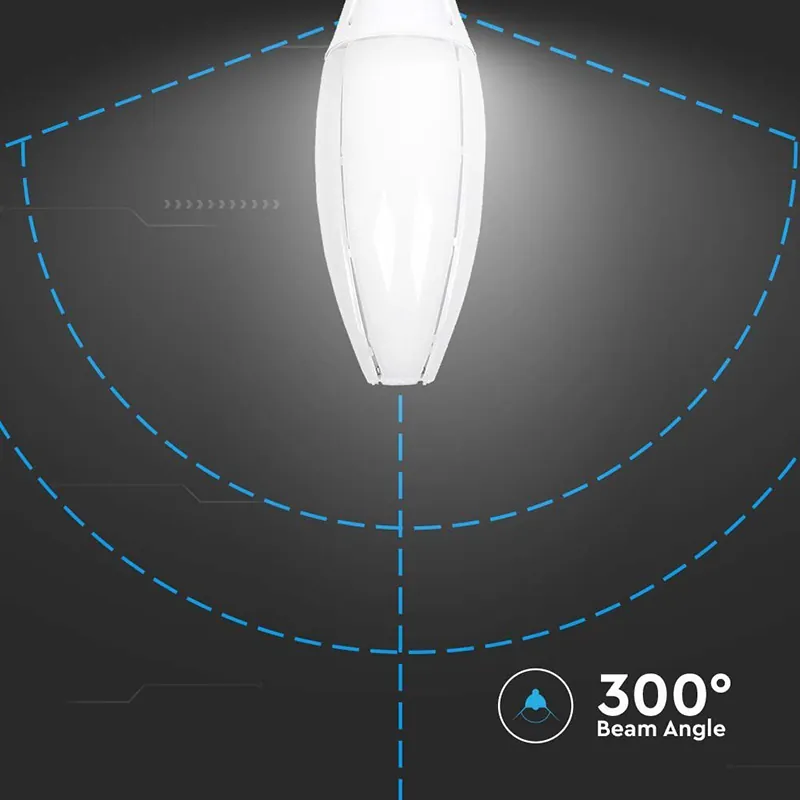 Bec LED E40 60W 6500K Alb Rece, Cip Samsung