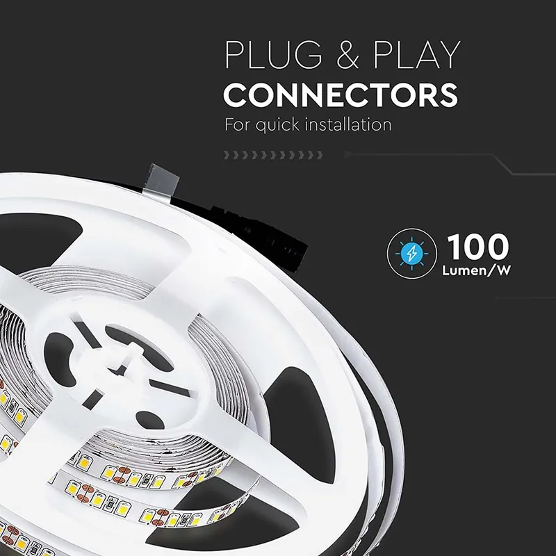 Banda LED SMD3528 120LED/M 6500K IP20 5M