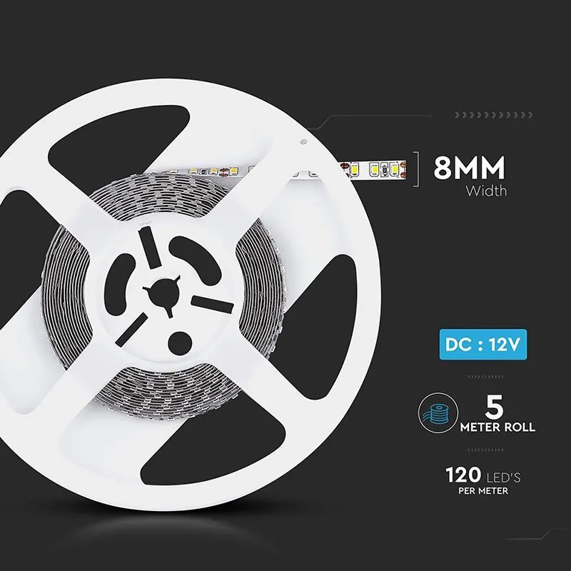 Banda LED SMD3528 120LED/M 6500K IP20 5M