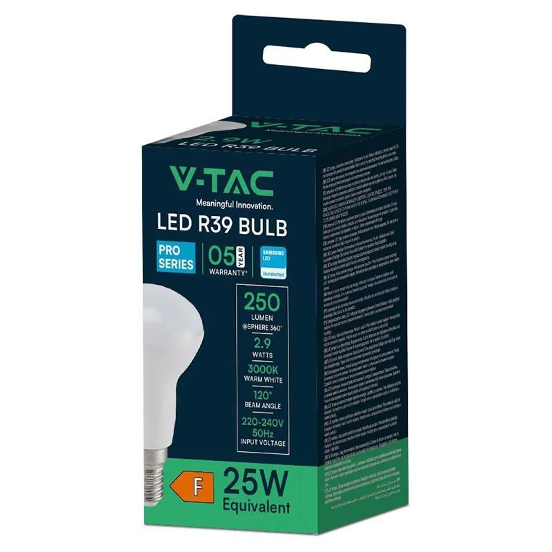 Bec LED R39 E14 2.9W 3000K Alb Cald, Cip Samsung