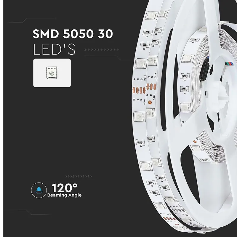 Banda LED SMD5050 30LED/M RGB IP20 5M