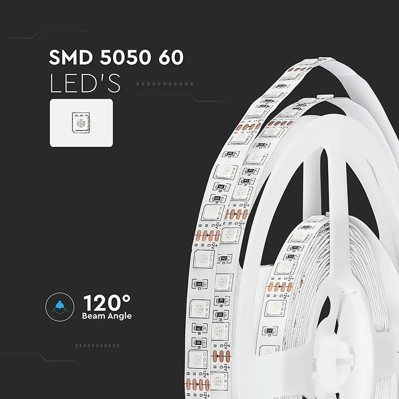 Banda LED SMD5050 60LED/M Galben IP20 5M