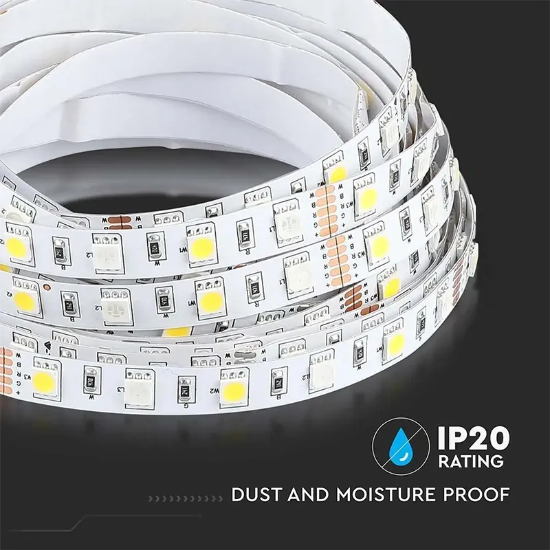 Banda LED SMD5050 60LED/M RGB + Alb Rece IP20 5M