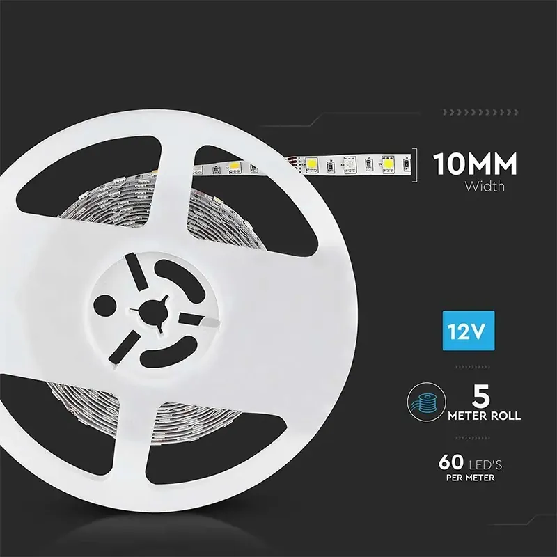 Banda LED SMD5050 60LED/M RGB + Alb Rece IP20 5M