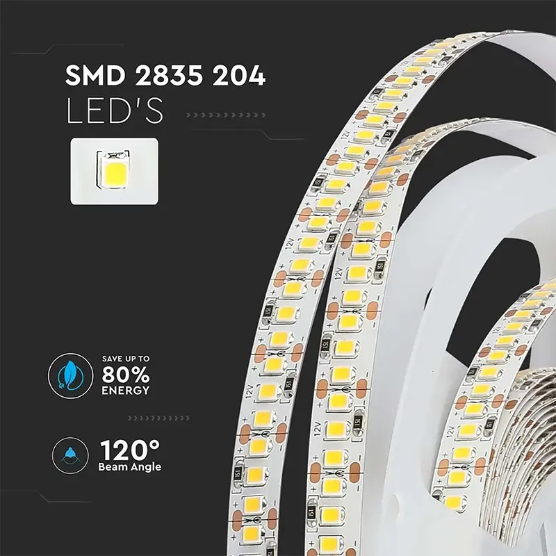 Banda LED SMD2835 204LED/M 4000K IP20 5M