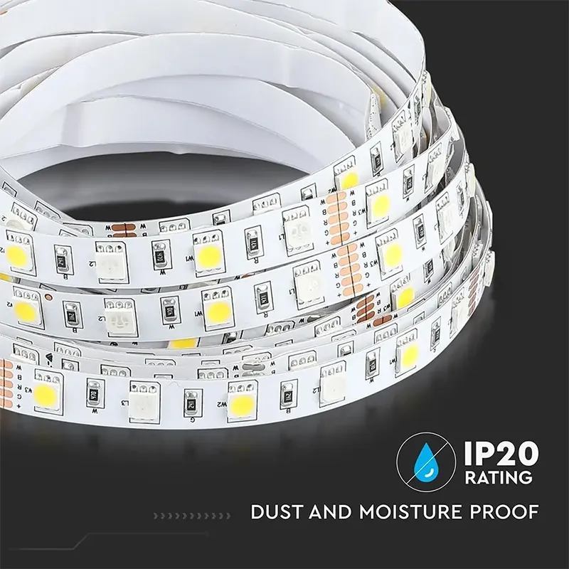 Banda LED SMD5050 60LED/M RGB + Alb Neutru IP20 5M
