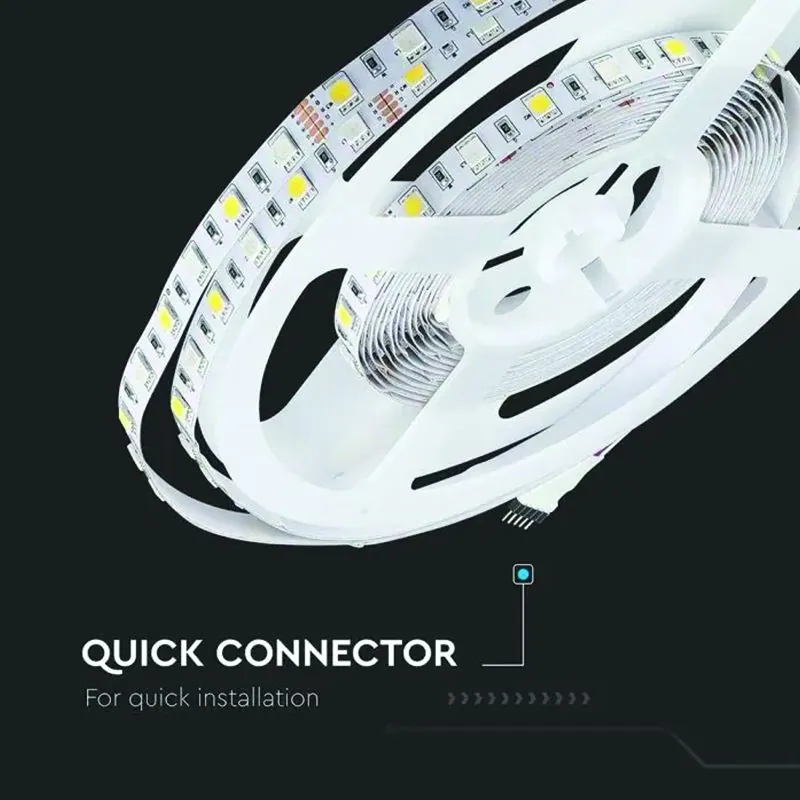 Banda LED SMD5050 60LED/M RGB + Alb Cald P20 5M