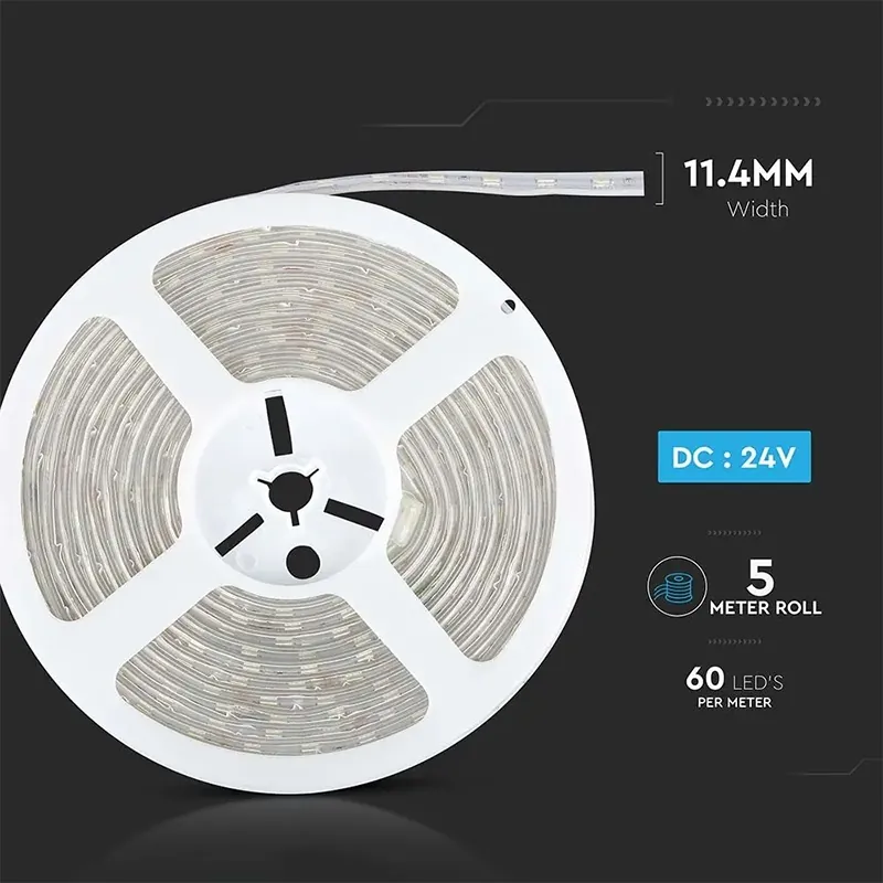 Banda LED SMD5050 24V 60LED/M 4000K IP65 5M