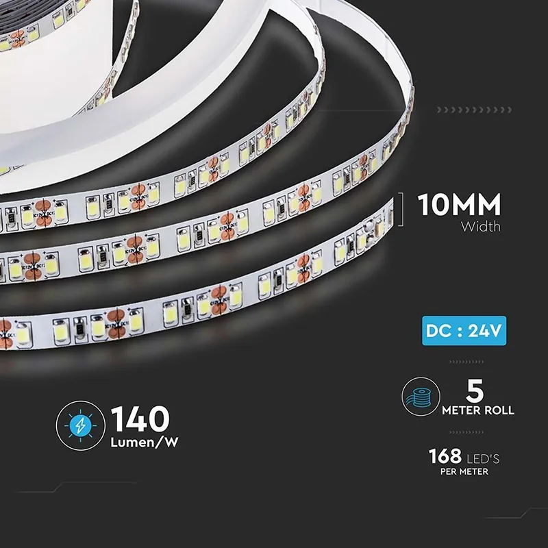 Banda LED SMD2835 24V 168LED/M 4000K IP20 5M