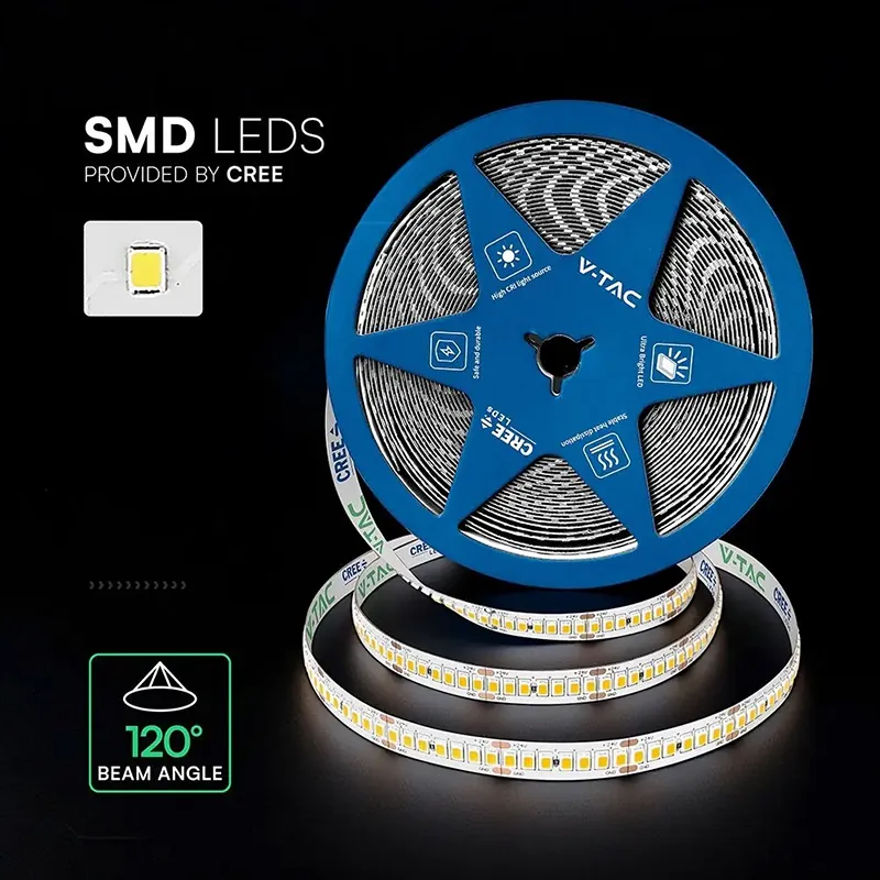 Banda LED 10MM 18W/M 24V IP20 Rola 10M 4000K Cip Cree
