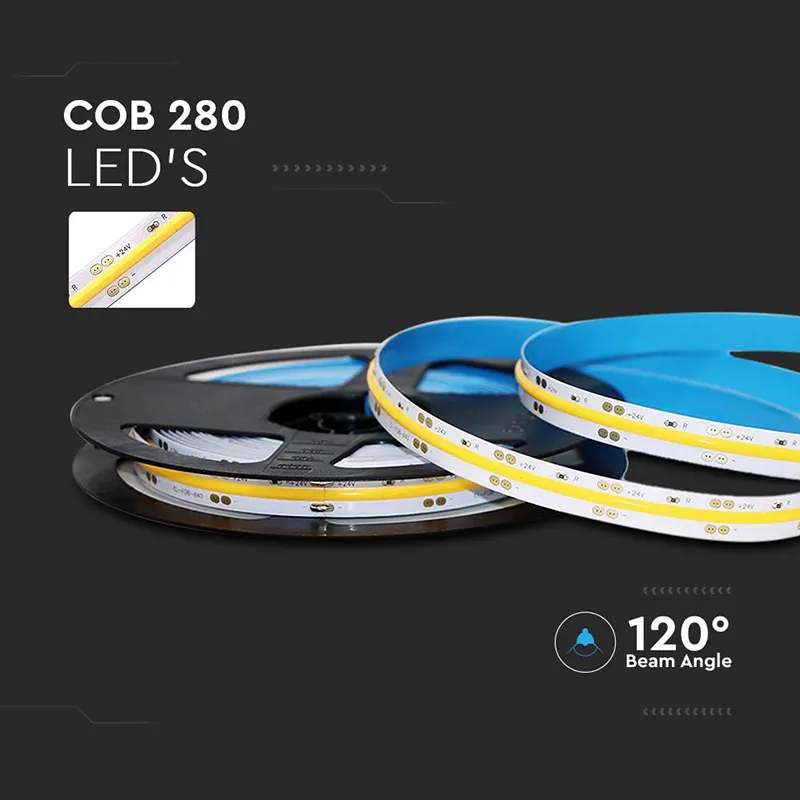 Banda LED COB 24V 4000K IP20 5M