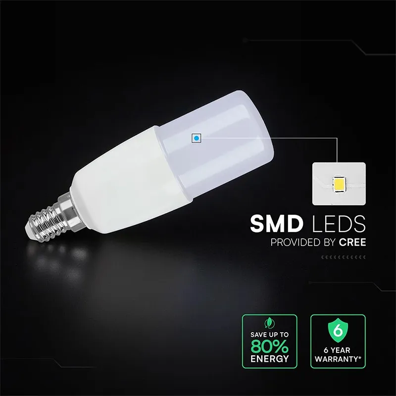 Bec LED T37 E14 7.5W 3000K Alb Cald Cip Cree