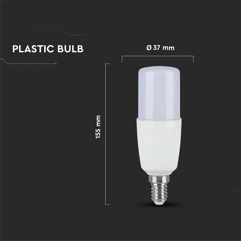 Bec LED T37 E14 7.5W 6500K Alb Rece