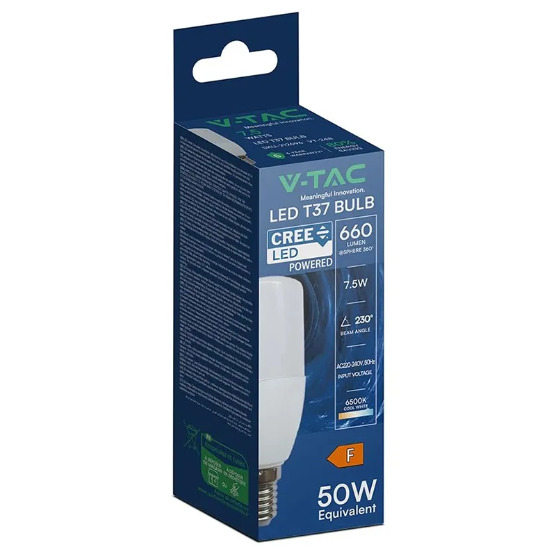 Bec LED T37 E14 7.5W 6500K Alb Rece Cip Cree