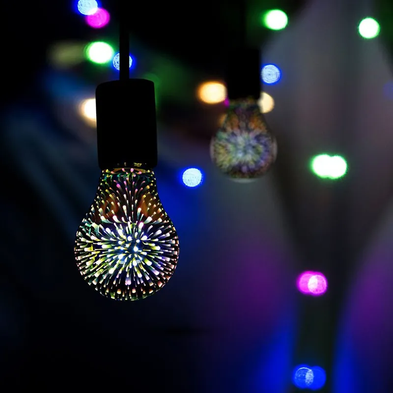 Bec LED ST64 E27 3W cu Filament 3000K Alb Cald Model 3D