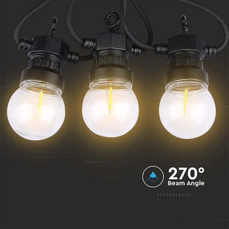 Ghirlanda LED 5M 10 Becuri  0.4W / Bec 3000K