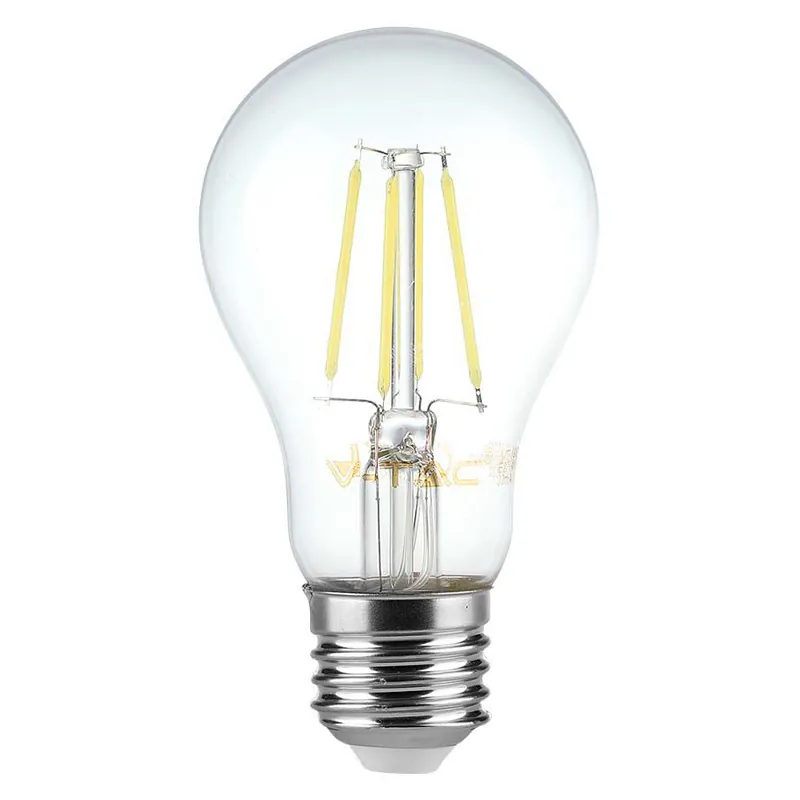 Bec E27 A60 cu Filament Dimabil LED 8W 3000K Alb Cald