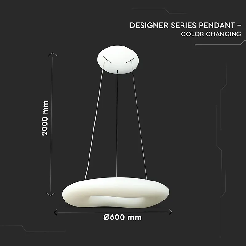 Pendul Tavan LED Rotund 38W 3IN1 Dimabil