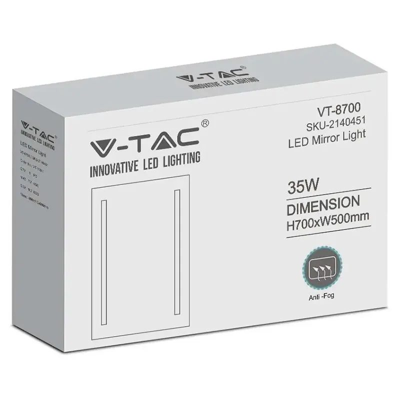 Oglinda Iluminata LED 35W 6400K Alb Rece IP44 Anti Aburire