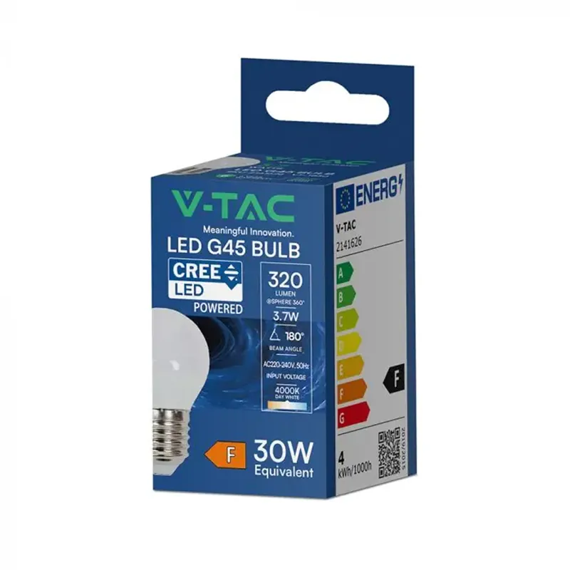Bec LED G45 E27 3.7W 4000K Alb Neutru Cip Cree