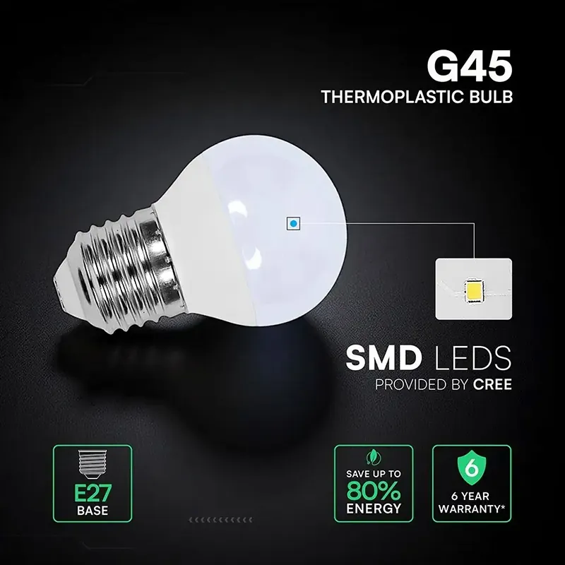 Bec LED G45 E27 3.7W 4000K Alb Neutru Cip Cree