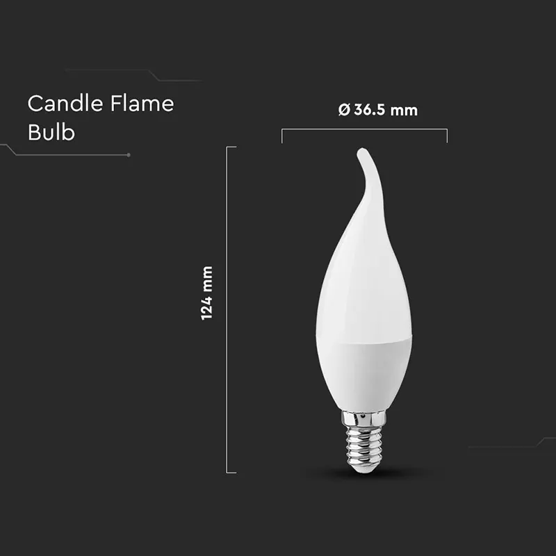 Bec LED E14 3.7W 3000K Alb Cald