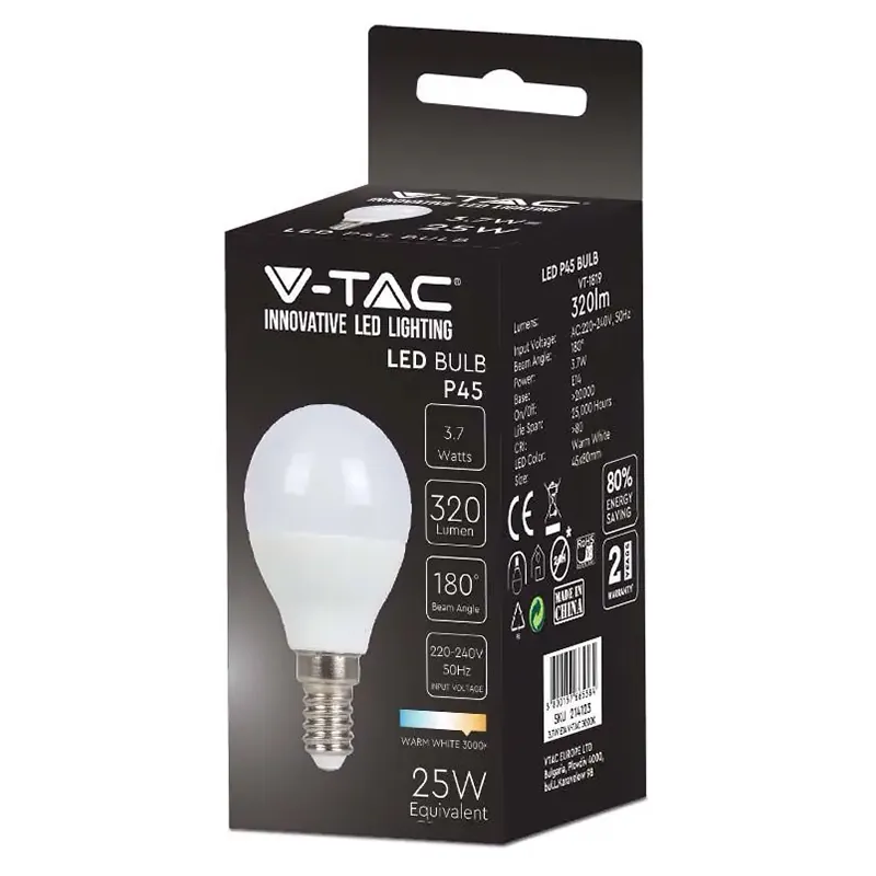 Bec LED E14 P45 3.7W 4000K Alb Neutru