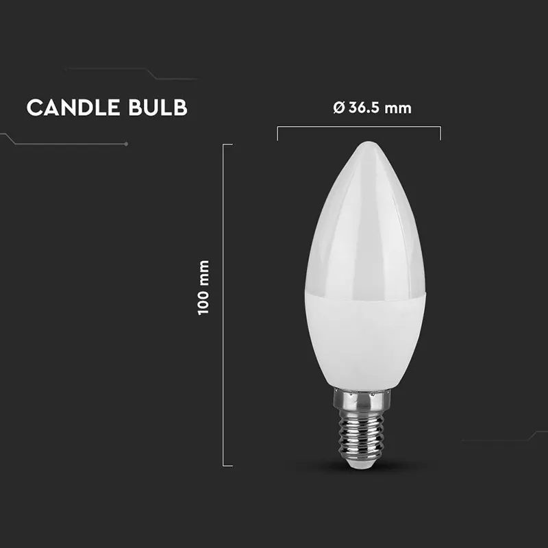 Bec LED E14 4.5W 3000K Alb Cald