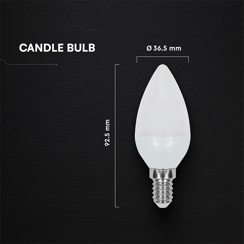 Bec LED E14 4.5W 3000K Alb Cald Cip Cree
