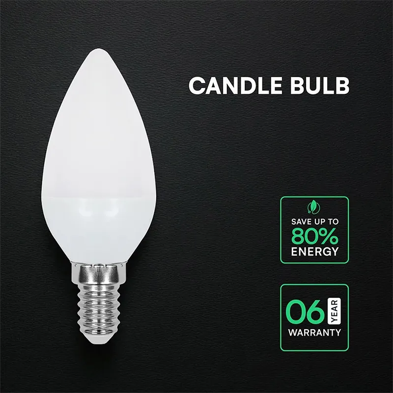Bec LED E14 3.7W 3000K Alb Cald Cip Cree