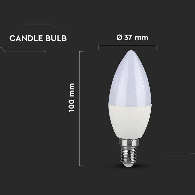 Bec LED E14 4.5W 6500K Alb Rece