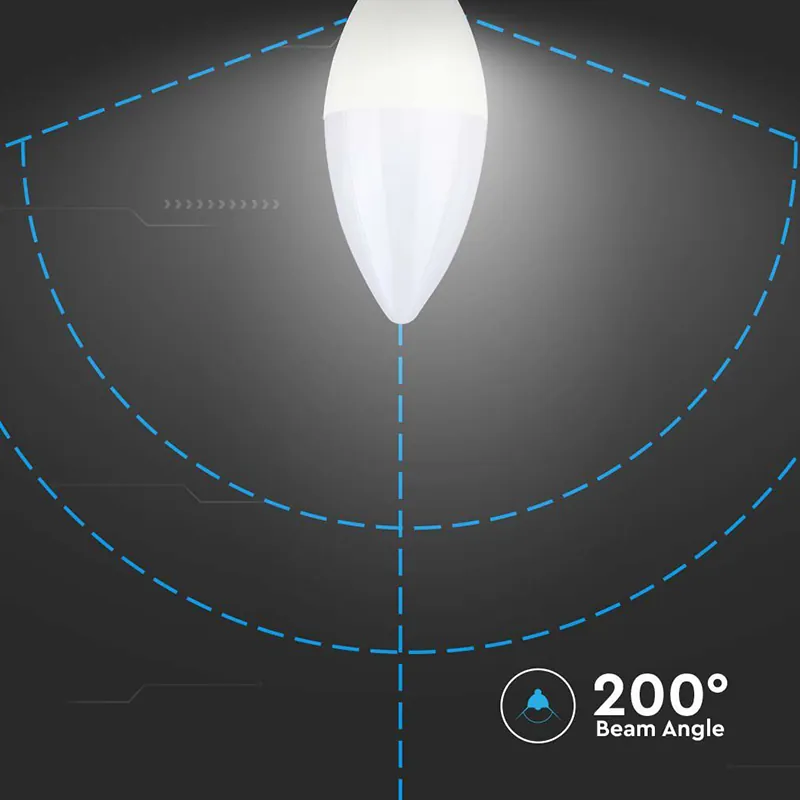Bec LED E14 4.5W 6500K Alb Rece