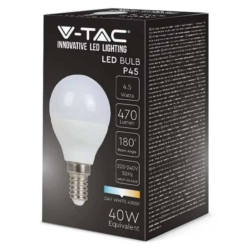 Bec LED E14 P45 4.5W 4000K Alb Neutru