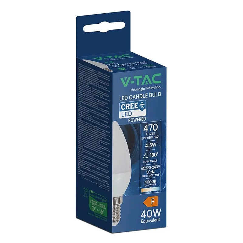 Bec LED E14 4.5W 4500K Alb Neutru Cip Cree