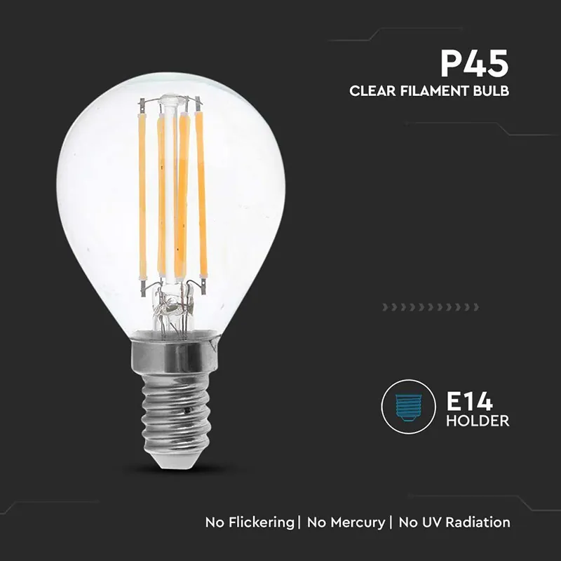 Bec E14 cu Filament LED 4W 3000K
