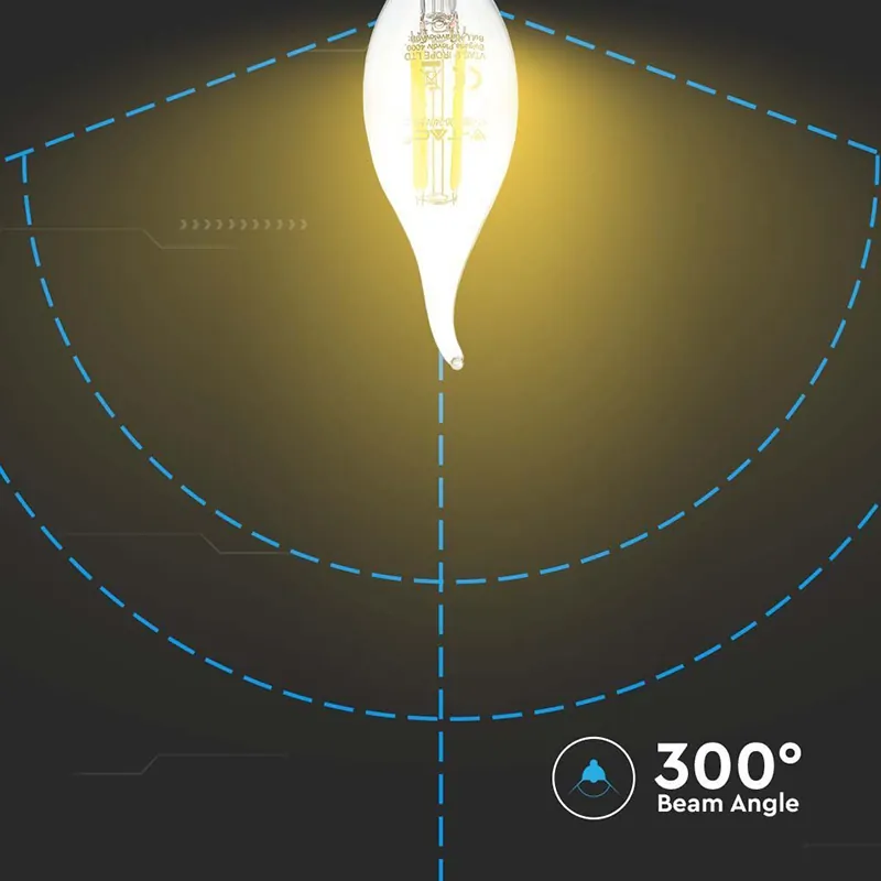 Bec E14 cu Filament LED 4W 3000K