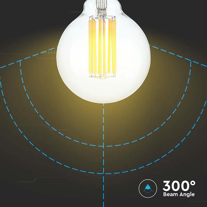 Bec E27 G95 cu Filament LED 6W 2700K
