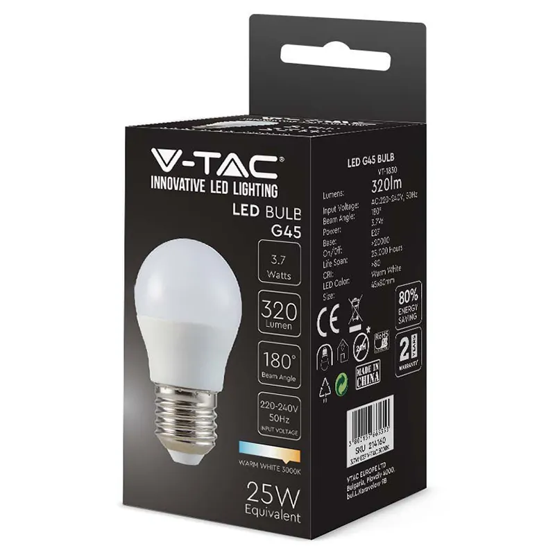 Bec E27 G45 cu Filament LED 4W 3000K