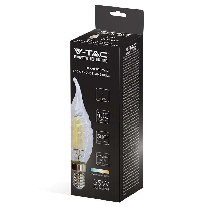 Bec E14 cu Filament LED 4W 6500K Model Spirala