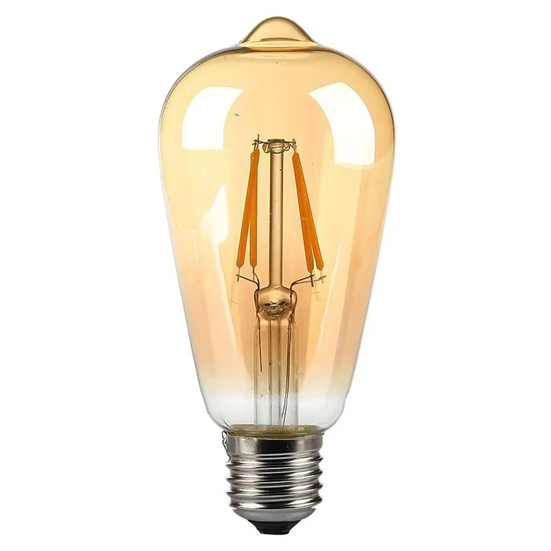 Bec LED ST64 E27 4W cu Filament 2200K Model Edison