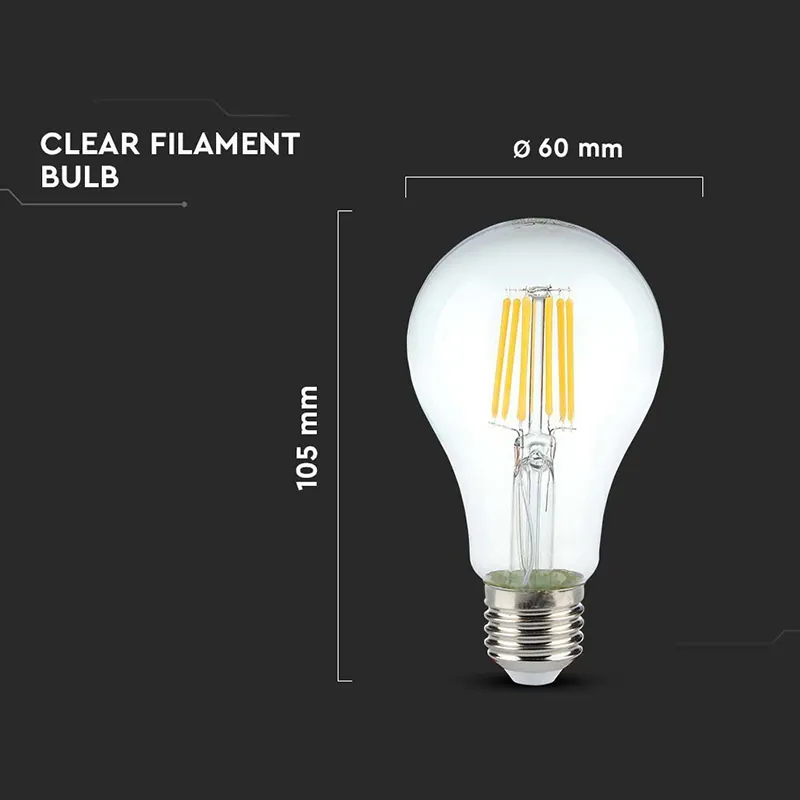 Bec LED A60 E27 10W cu Filament 4000K