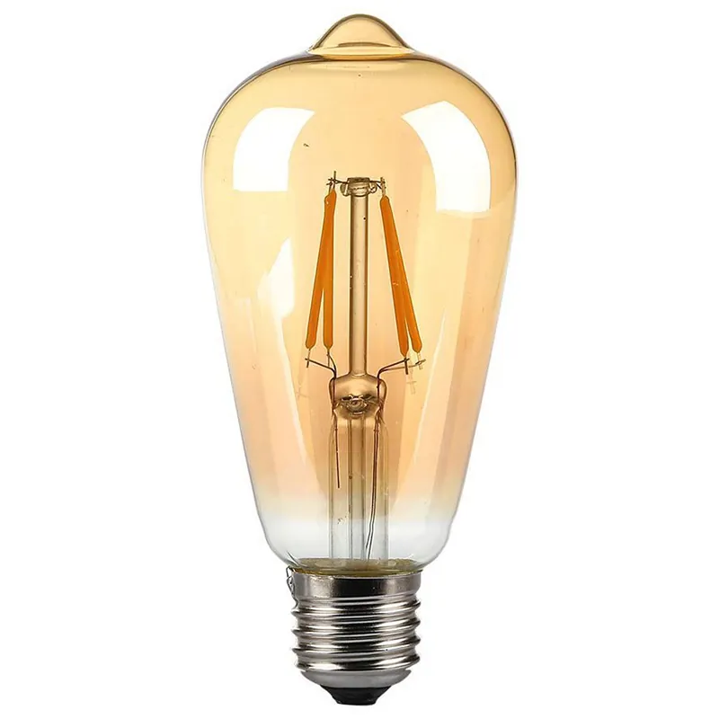 Bec LED ST64 E27 8W cu Filament 2200K Alb Cald Model Edison