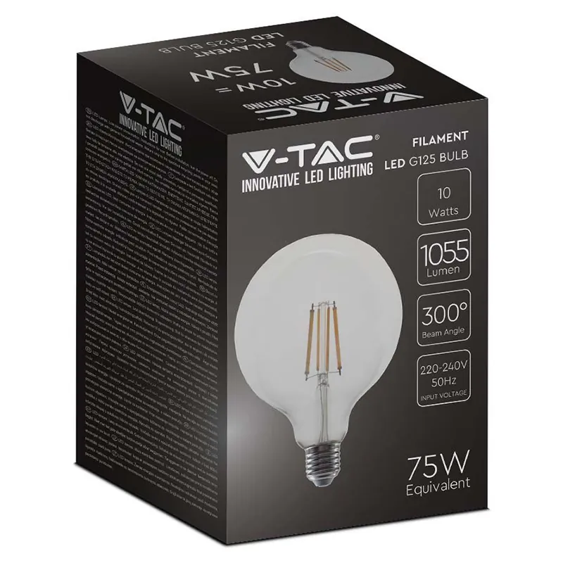 Bec G125 E27 10W cu Filament 3000K