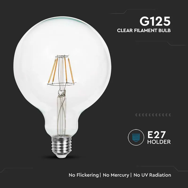 Bec G125 E27 10W cu Filament 6500K