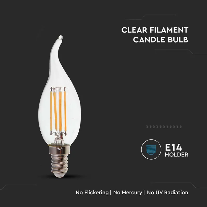 Bec E14 cu Filament LED 4W 4000K