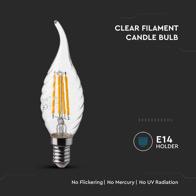 Bec LED Filament E14 4W 4000K