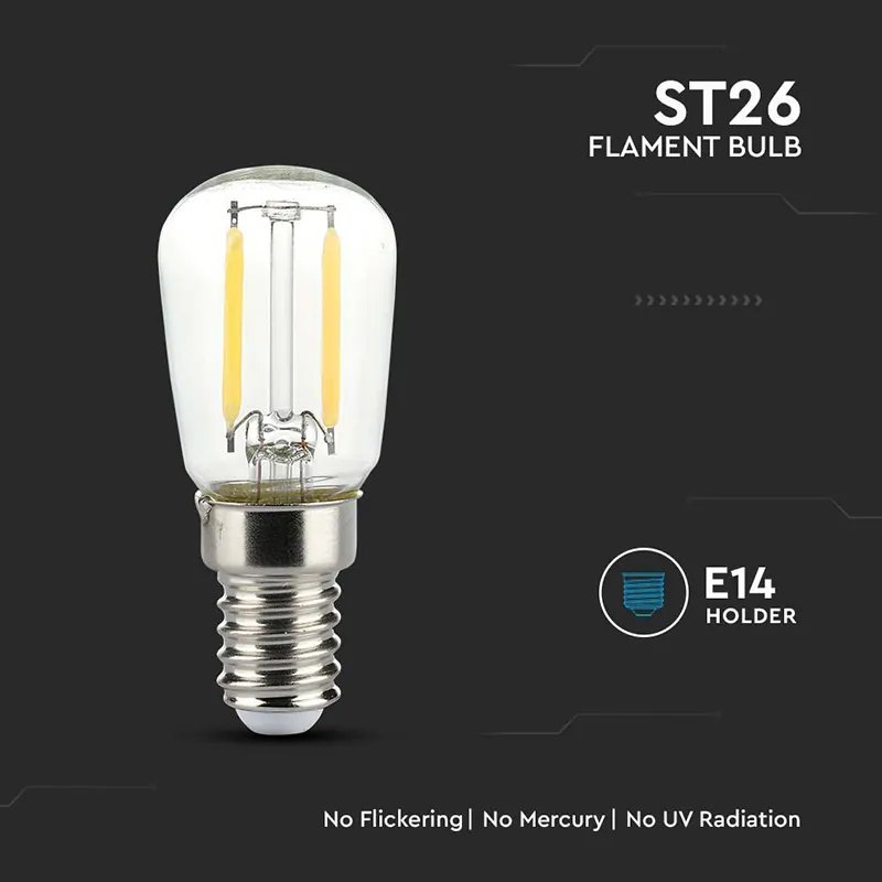 Bec E14 ST26 cu Filament LED 2W 4000K Alb Neutru