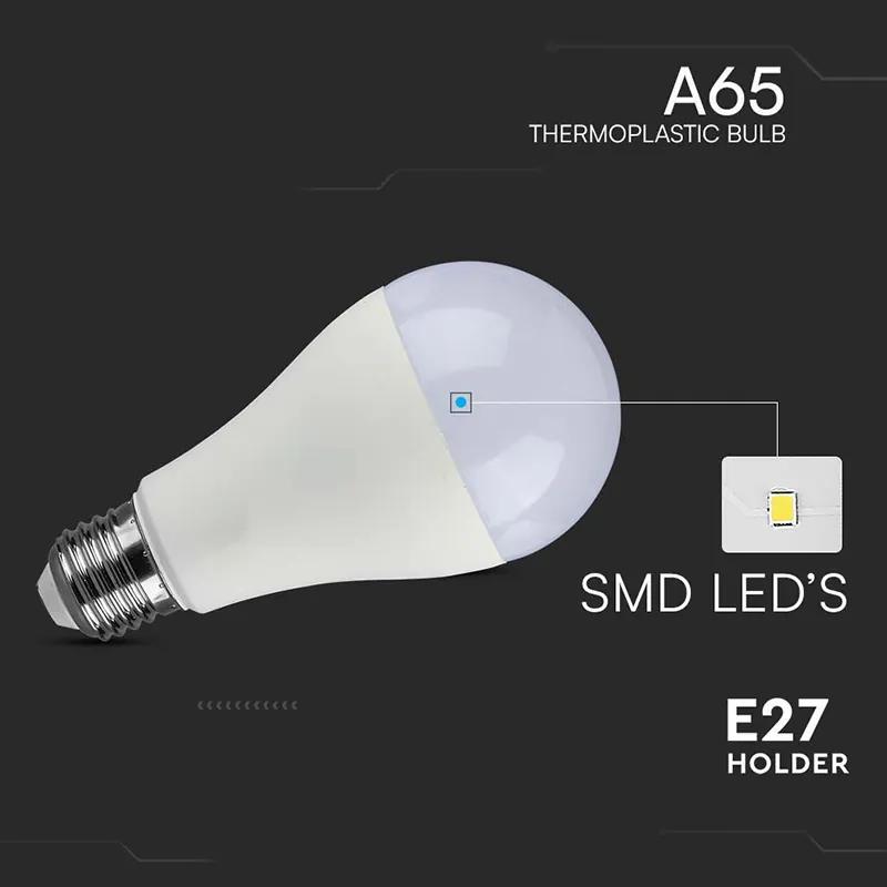 Bec LED A65 E27 15W 3000K Alb Cald